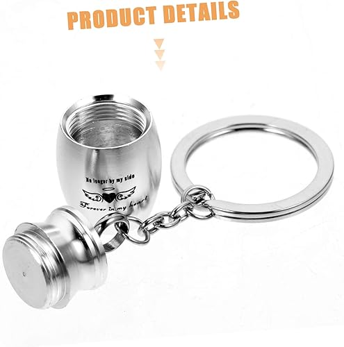 Miniatura 3 de Garneck Collar de urna, collar de urna, urnas para cenizas, llavero de metal, colgantes de cenizas para mascotas, urna para mascotas, soporte para