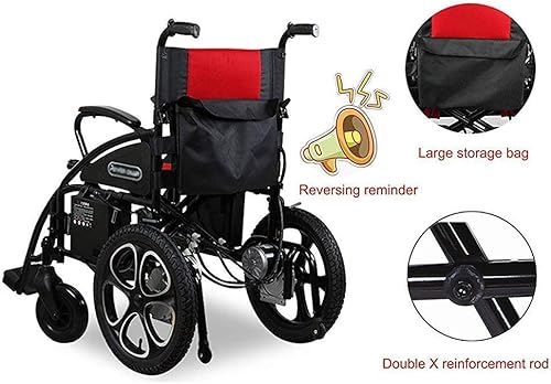 Miniatura 4 de NEOCHY Silla de ruedas eléctrica portátil de moda plegable ligera con pasamanos para discapacitados