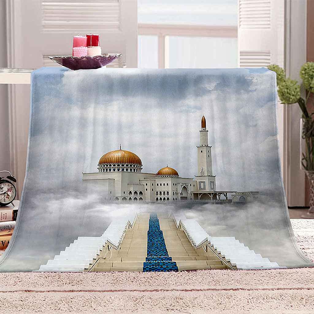Couverture flanelle douce finis les frissons sur le canapé avec ce grand plaid château 3D