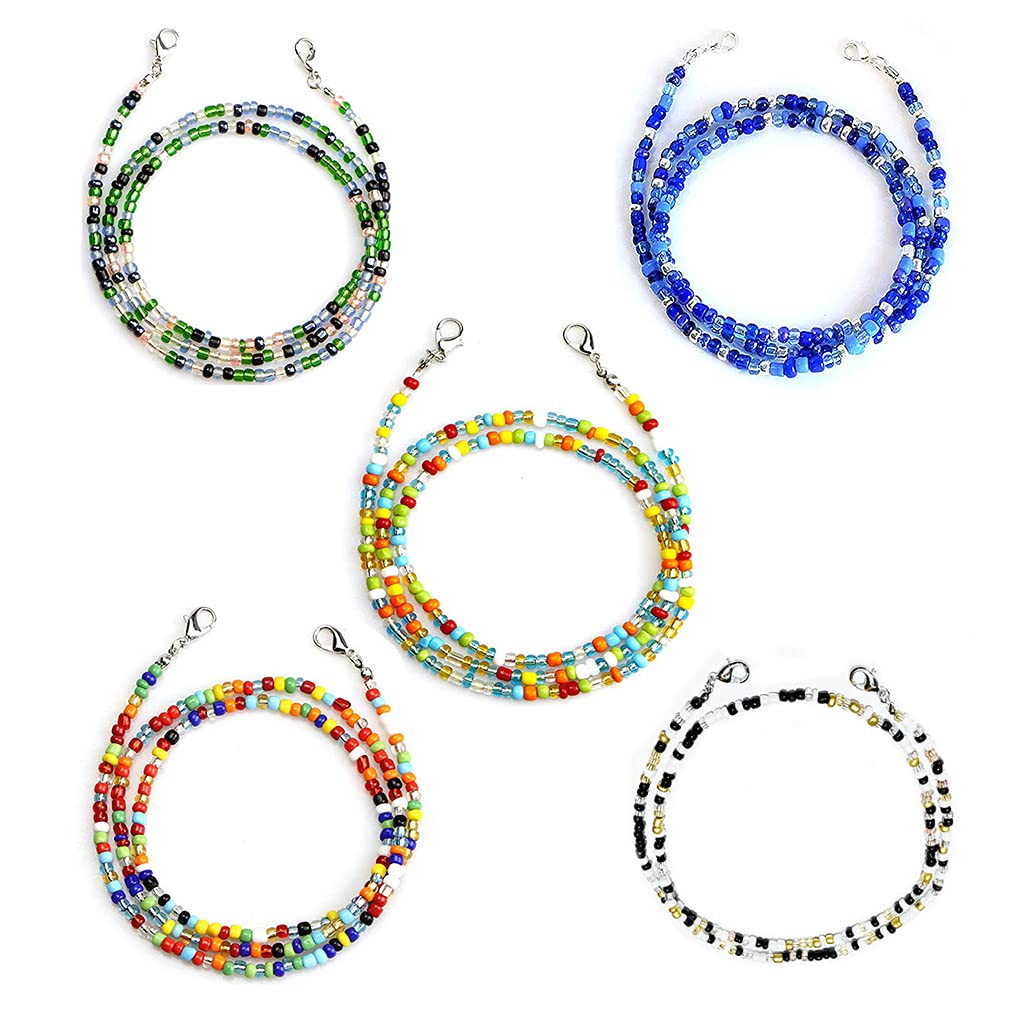 LIPIODOL Colgante de Bolitas para Llevar la Mascarilla. Collar para Mascarilla.Cordón para sujetar la Mascarilla. Collares Retenedor de Gafas Para Mujeres y Hombres
