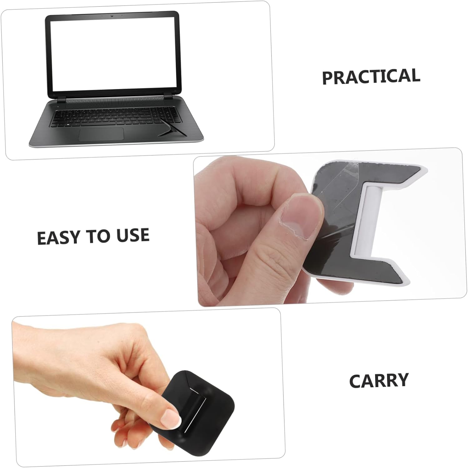 2Pcs Folding Laptop Stand for Laptop and Tablet, Adjustable ABS Support image 4
