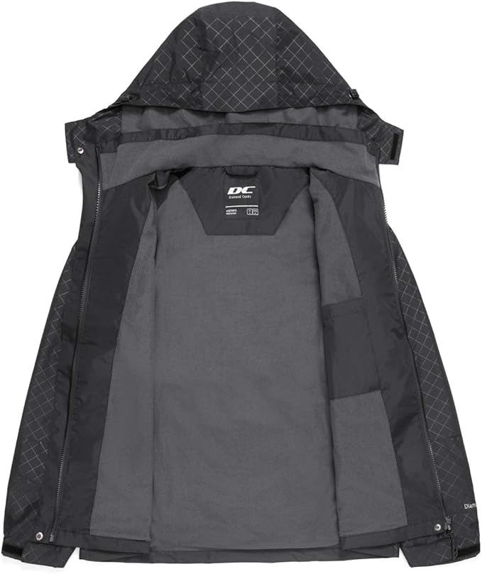 Diamond Candy Womens Rain Jacket Waterproof with Hood Lightweight Hiking Jacket