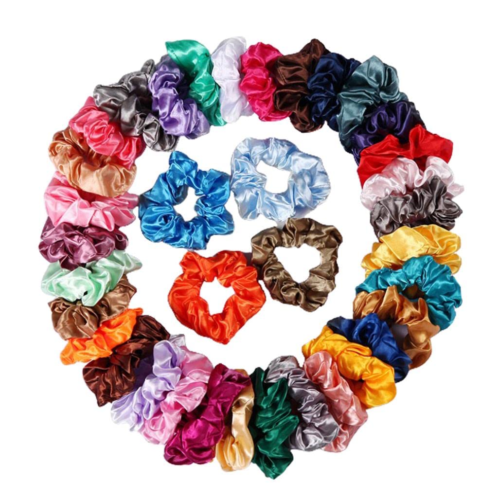 100 elastici per capelli assortiti in tinta unita