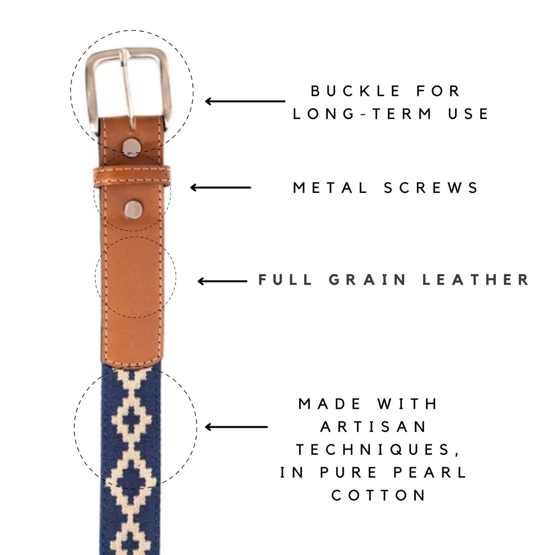 GauchoLife Polo Belt Guarda Pampas - Cinturón de polo tejido intercambiable