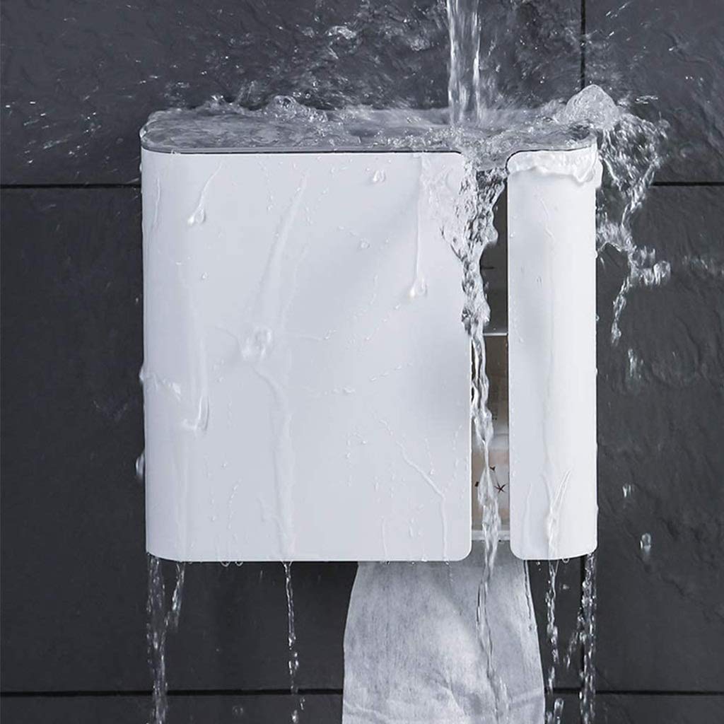 NEECS Porta Carta igienica Scatola per fazzoletti Dispenser per fazzoletti a Parete Portarotolo Impermeabile per Cucina Bagno