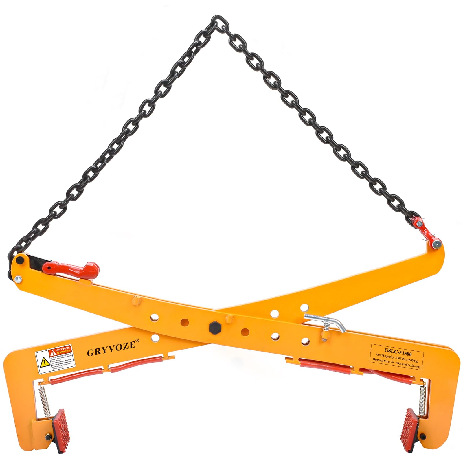 Photo 1 of GRYVOZE Stone Lifting Clamp, 3306 lb, 26-49.6" Opening, for Granite Slabs