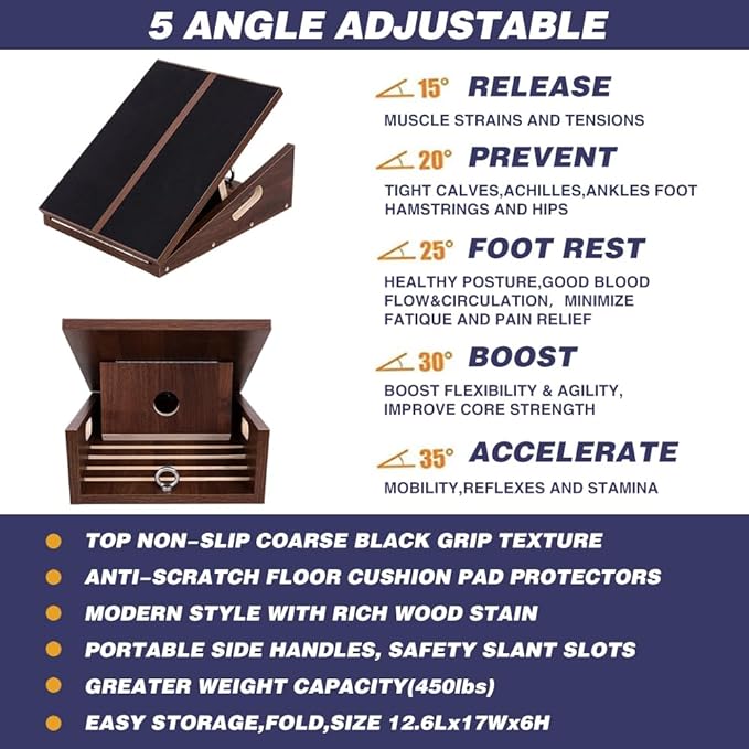 Tabla Inclinada Ajustable para Estiramiento de Pantorrillas miniatura 5
