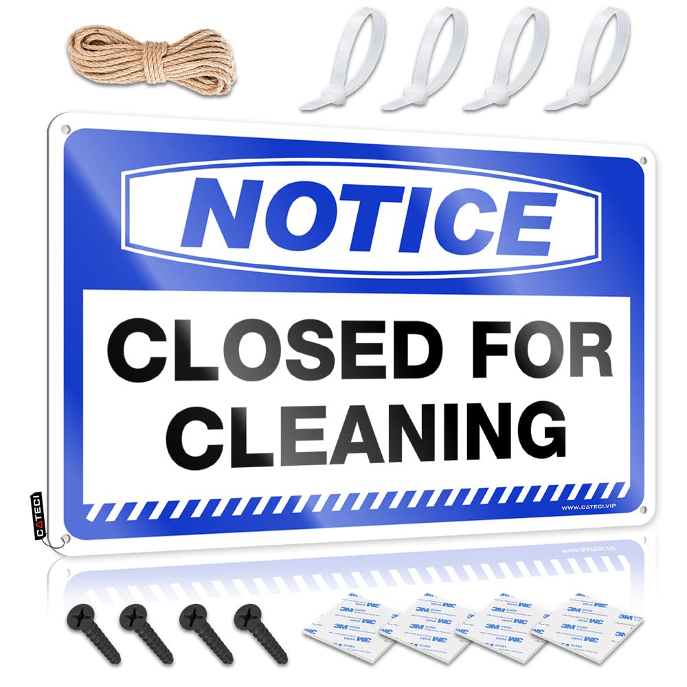 ZTBBDNQHA Bar Sign For Outdoor Bar Notice Closed For Cleaning Tin Sign Metal Signs For Man Cave Funny Wall Signs(20X30CM)