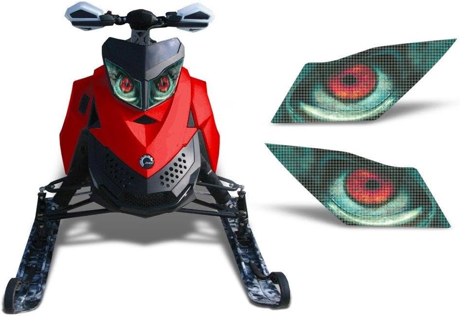Sled Headlight Eye Graphic Decal Cover for Ski Doo Rev XP Summit - Nightmare