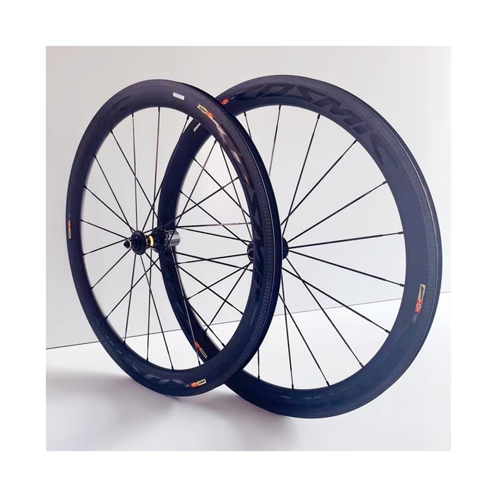 Road Bike Carbon Fiber Wheels 700c Clincher 50mm V/c Brake Wheelset Ultra-light Aluminum Alloy Hub Quick Release 7/8/9/10/11/12 Speed Cassette 20 Holes Fat Circle Wheel