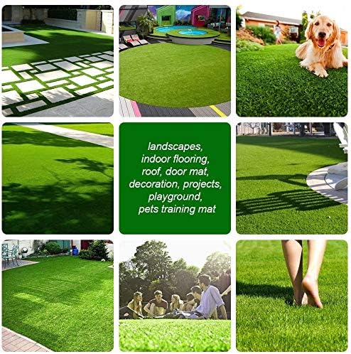 Miniatura 7 de PetLawn - Alfombra de césped artificial grueso y realista, 2 x 4 pies, alfombra de césped artificial para exterioresinteriores, jardín, paisaje,