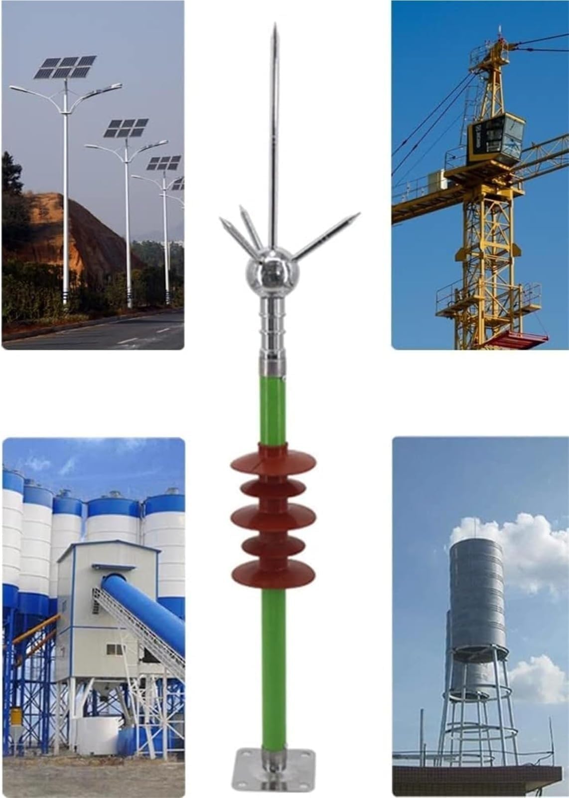 Piorunochron, Zestaw Izolowanego Systemu Ochrony Odgromowej, Zdejmowany Odgromnik Na Dach Domu, Fabryki, Szkoły I Wieże(1600MM)
