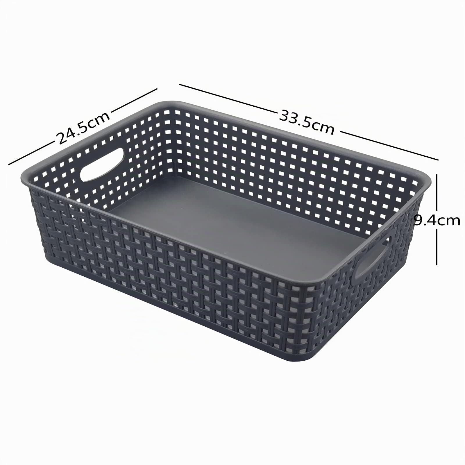 Cesta Portaoggetti Trasparente, Set di 6 Cestino Plastica Rattan