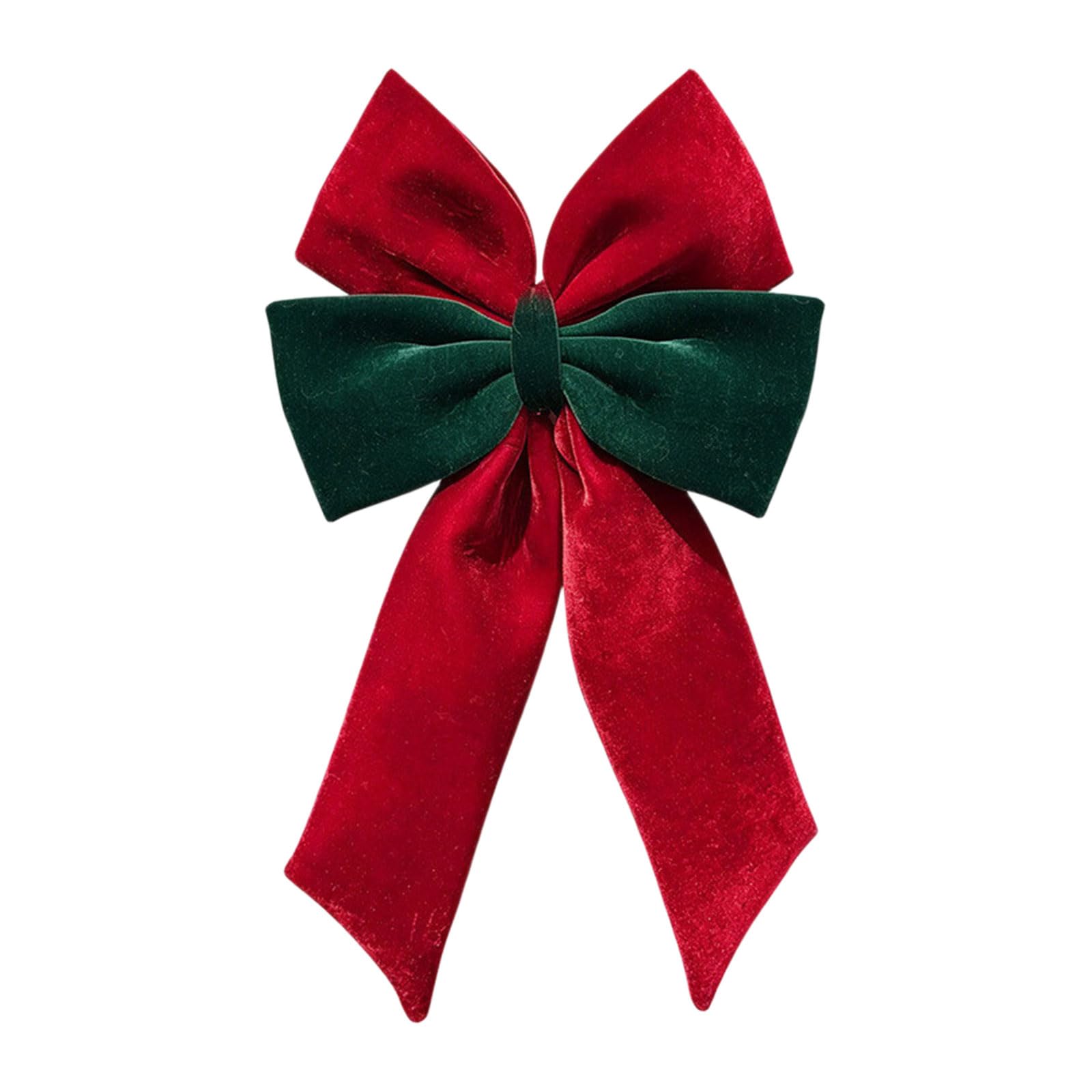 Tsophreniq C Velvets Hristmas Ribbon Bowknot Ornament Suitable For Home And Ommercial Holiday Decoration Party Supplies Hristmas Velutinous Bend Decoration