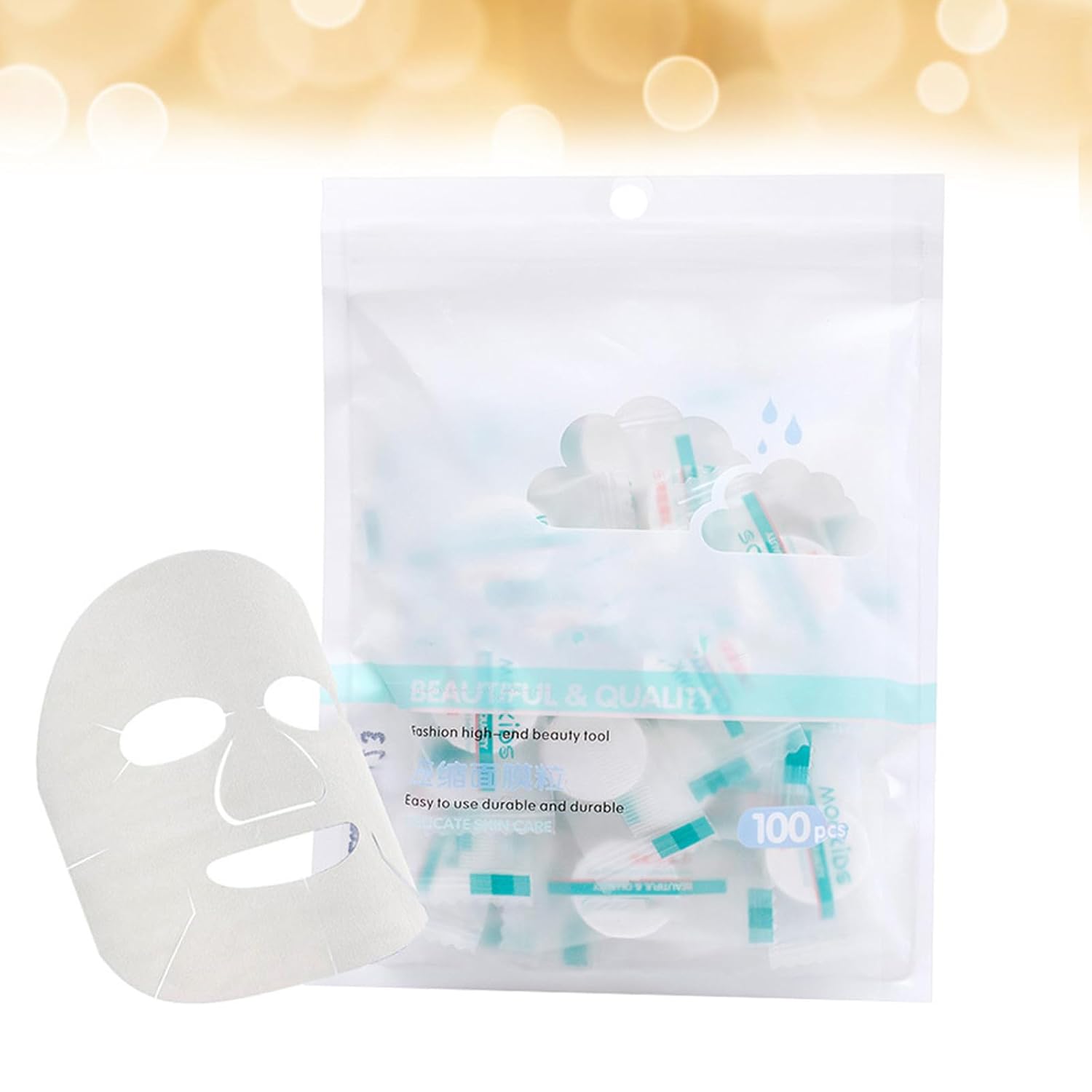Compressed Facial Mask for Women, Disposable Non-woven Breathable DIY Face Mask, Easy to Carry, for Travel and Camping