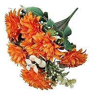 N&T NIETING 20 fiori artificiali di dalia con foglie e steli, fiori artificiali in schiuma per matrimoni, mazzi di fiori, centrotavola, decorazione per la casa