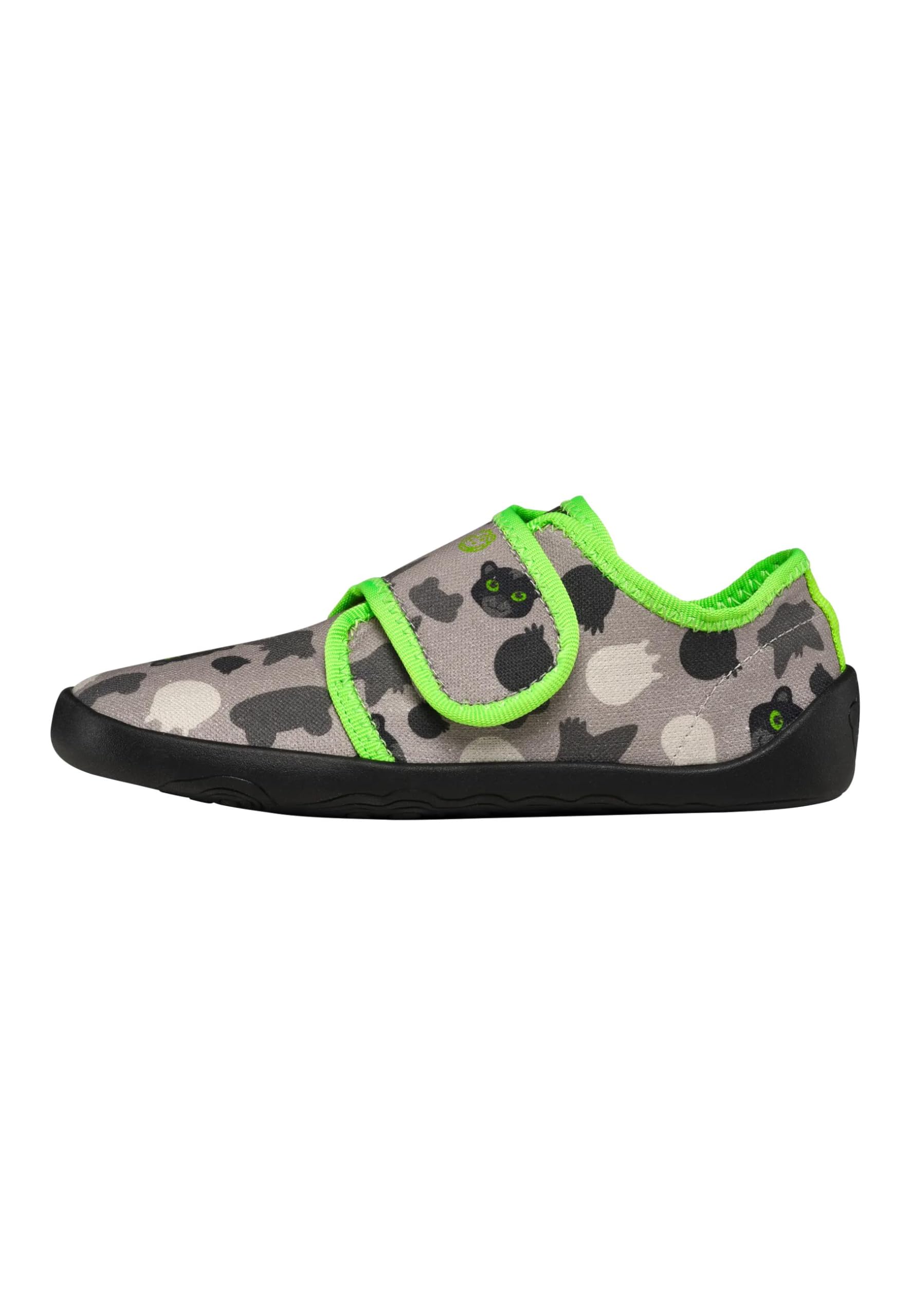 Affenzahn Pantufla Algodón Movy fácil de Poner, Antideslizante, Ligera y Flexible, para guardería, Tallas 21-35