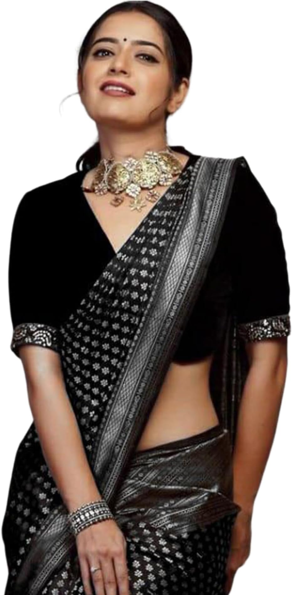 SIRIL Women's Soft Silk Saree | Banarasi Silk Sari | Jacquard Zari Work Saree With Unstitched Blouse Piece