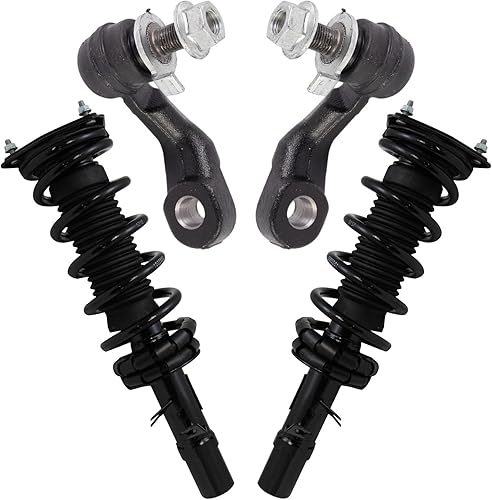 Miniatura 1205 de TRQ Kit de suspensión delantera, conjunto de amortiguadores y resortes, barra estabilizadora, enlace estabilizador compatible con Chevrolet