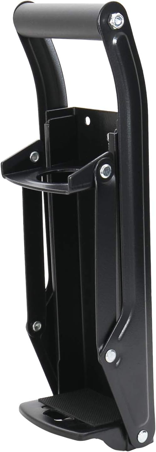 HMF Can Crusher with Bottle Opener, Black, 500 ml, Plastic, Wall Mounted