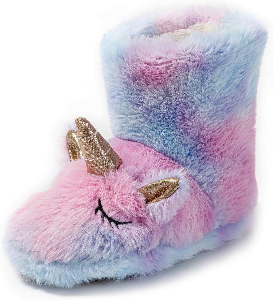 Enteer Baby Girls' Unicorn Slippers Rubber Home Boots