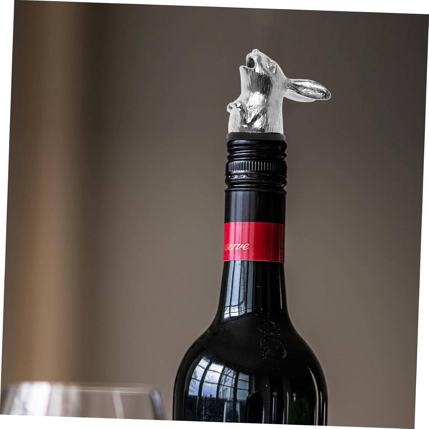 Cabilock Rabbit Wine Pourer Stainless Steel Liquor Bottle Spout Unique Animal Design Aerator for Home Serve Wine Liquor