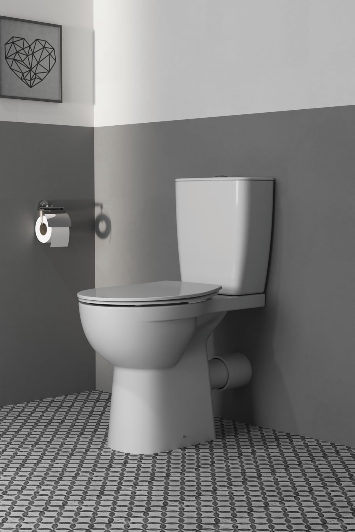 Ideal Standard Eurovit sedile WC con SoftClose, forma ovale – Bianco | Sedile per WC universale con chiusura automatica (SoftClose) e cerniere in acciaio inossidabile, E131801