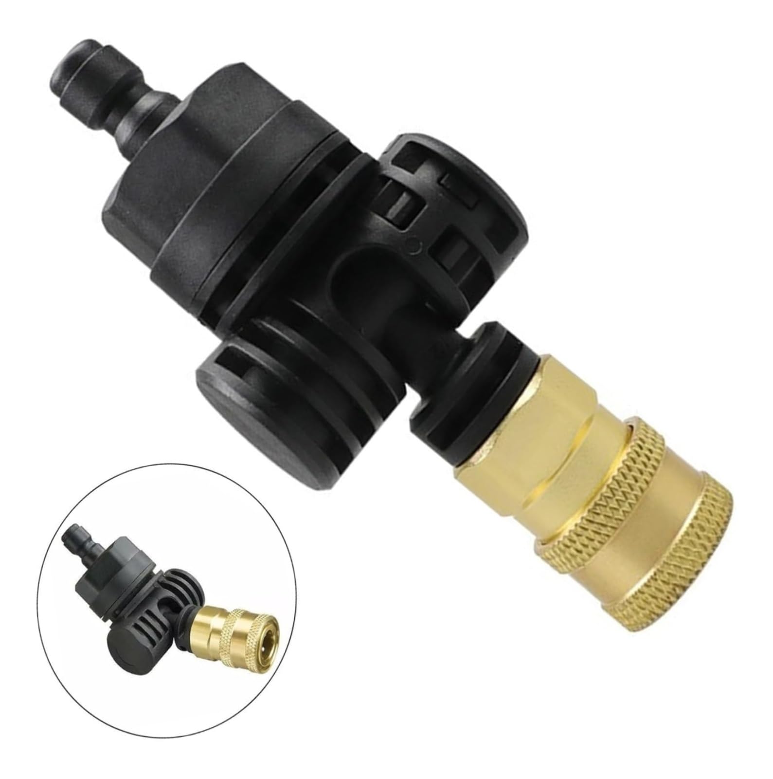 For accessorio ugello girevole WA4039 WA1845 Attacco for spruzzo d'acqua regolabile a 180 gradi Adattatore a collegamento rapido for idropulitrici Nero