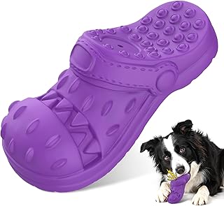 Hundespielzeug Unzerstörbar, Kauspielzeug aus Naturkautschuk, Langlebiges & Flexibles Spielzeug mit Rinderaroma, Für Starke Kauer & Auslastung, Für Mittelgroße & Große Hunde (Lila)