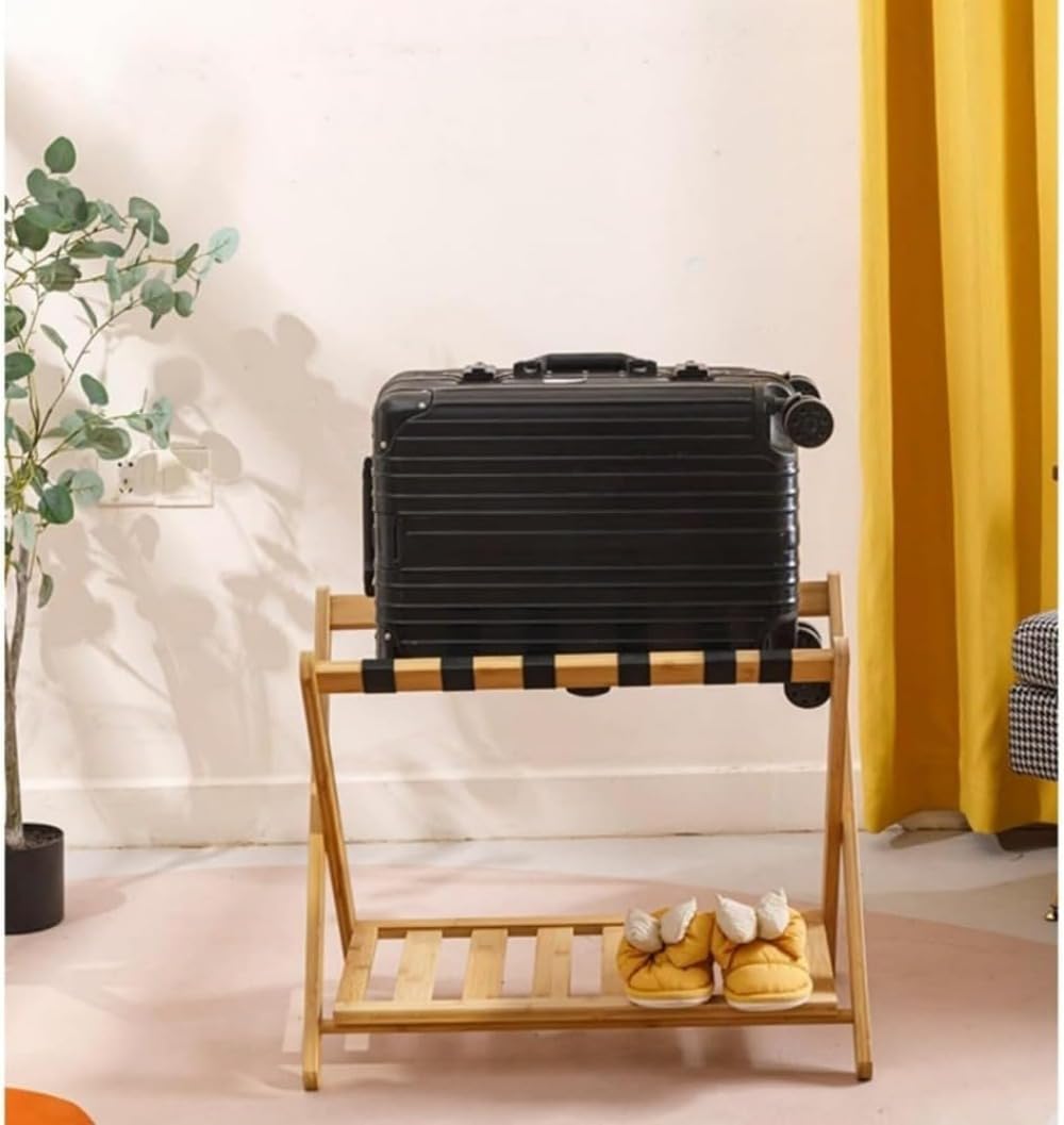 バゲージラック 2層ラゲッジラックホテルラゲッジラック無垢材