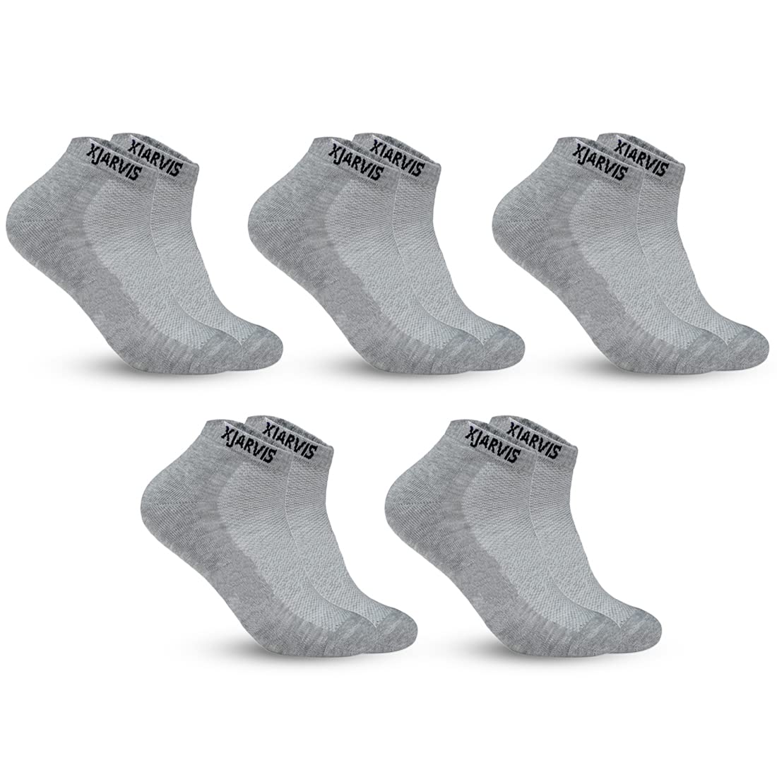XJARVIS Calzini sportivi lunghi fino alla caviglia, in cotone e bambù, per uomini e donne, calzini sportivi a tinta unita, unisex, per corsa, ciclismo e palestra, inodore (confezione da 5)