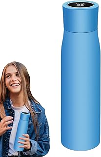 Smart Water Bottle with Reminder To Drink Water,Temperature Display LED Thermal Bottle with Intelligent Alarm Clock - Insu...