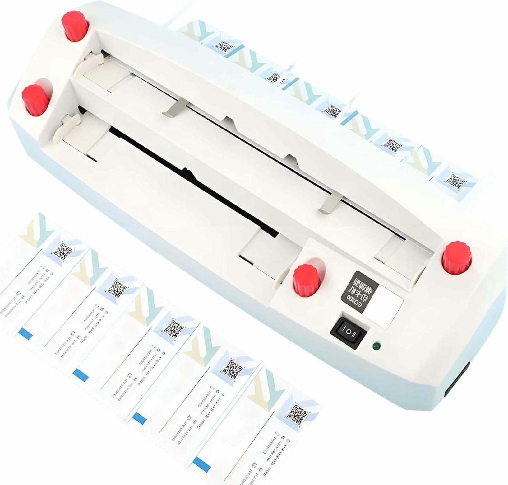 Electric Business Card Cutting Machine, Heavy Duty Paper Cutter with 9 Sets of Blades &amp; Auto Feeding, 120G-300G Paper Thickness, 50rpm Business Card Cutter