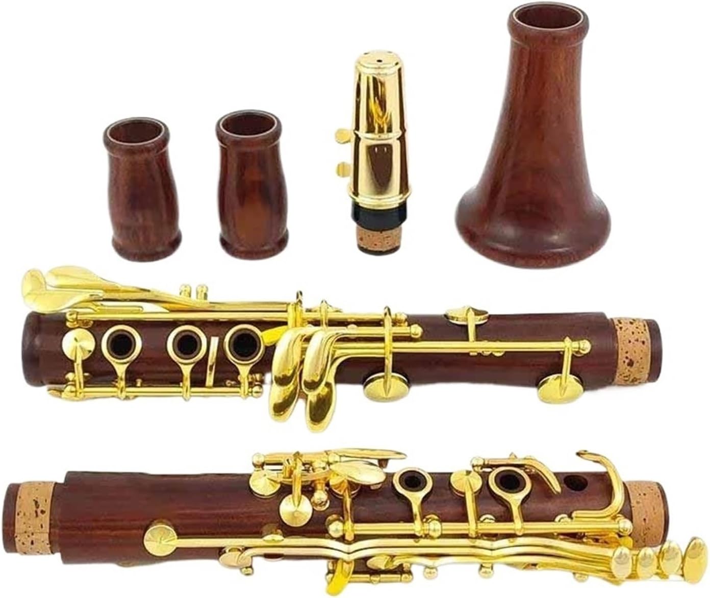 Professional Clarinet Rosewood Bb Gold Plated Keys