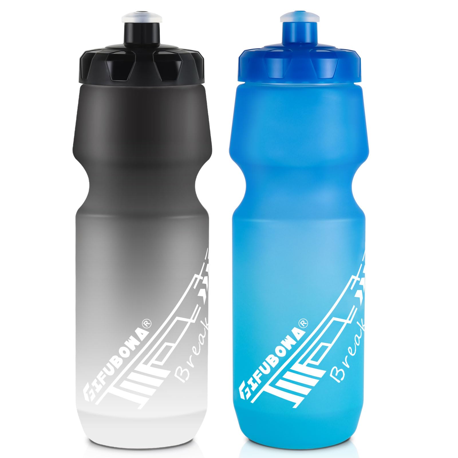 GIFUBOWA Mtb Bike Water Bottle 750ml Leakproof Squeeze, Dishwasher Safe