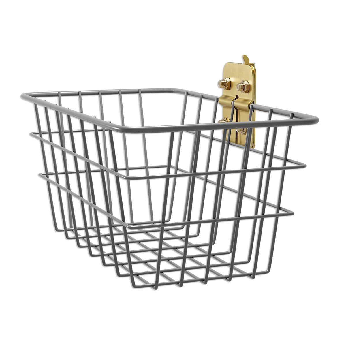E-Track - Cesta de alambre atornillada para montaje en pared, con opción de atornillado, cubo de almacenamiento portátil súper fácil para organizar remolques, contenedor de organización útil para