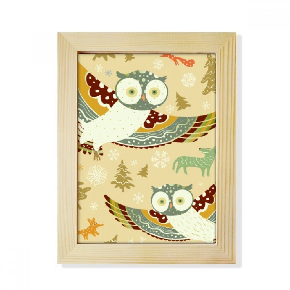 Pájaros y búhos florales en marco de madera de 6x8 decorativo para el hogar