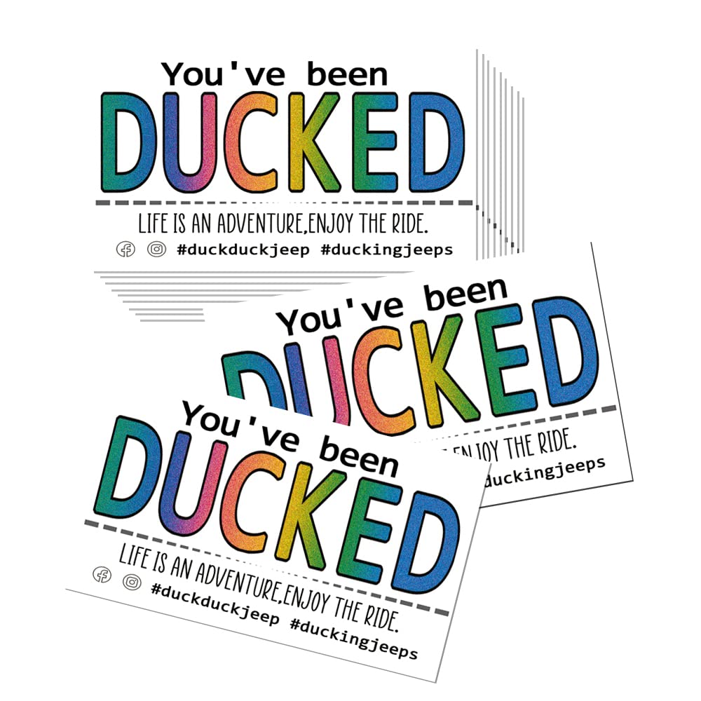 Amazon.com : You've Been Ducked Card Duck Duck Tags Duck Tag Duck Ducking  Game Card Tags 100 Pack 3 x 2" Card Size : Office Products