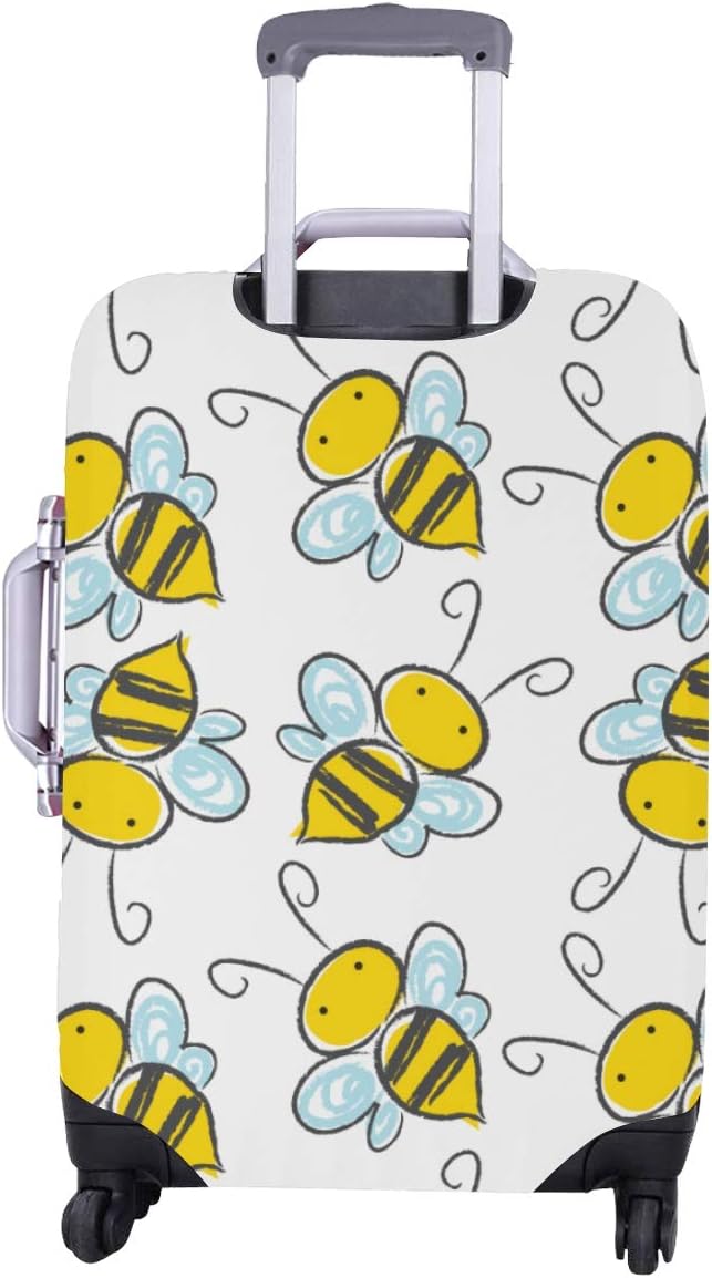 Luggage Cover For Women Bee Hardworking Double Wings