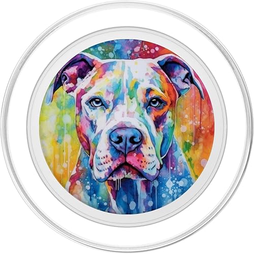 Miniatura 8 de Cute Dog Lover Alcohol Ink Art Dogo Argentino PopSockets Standard PopGrip