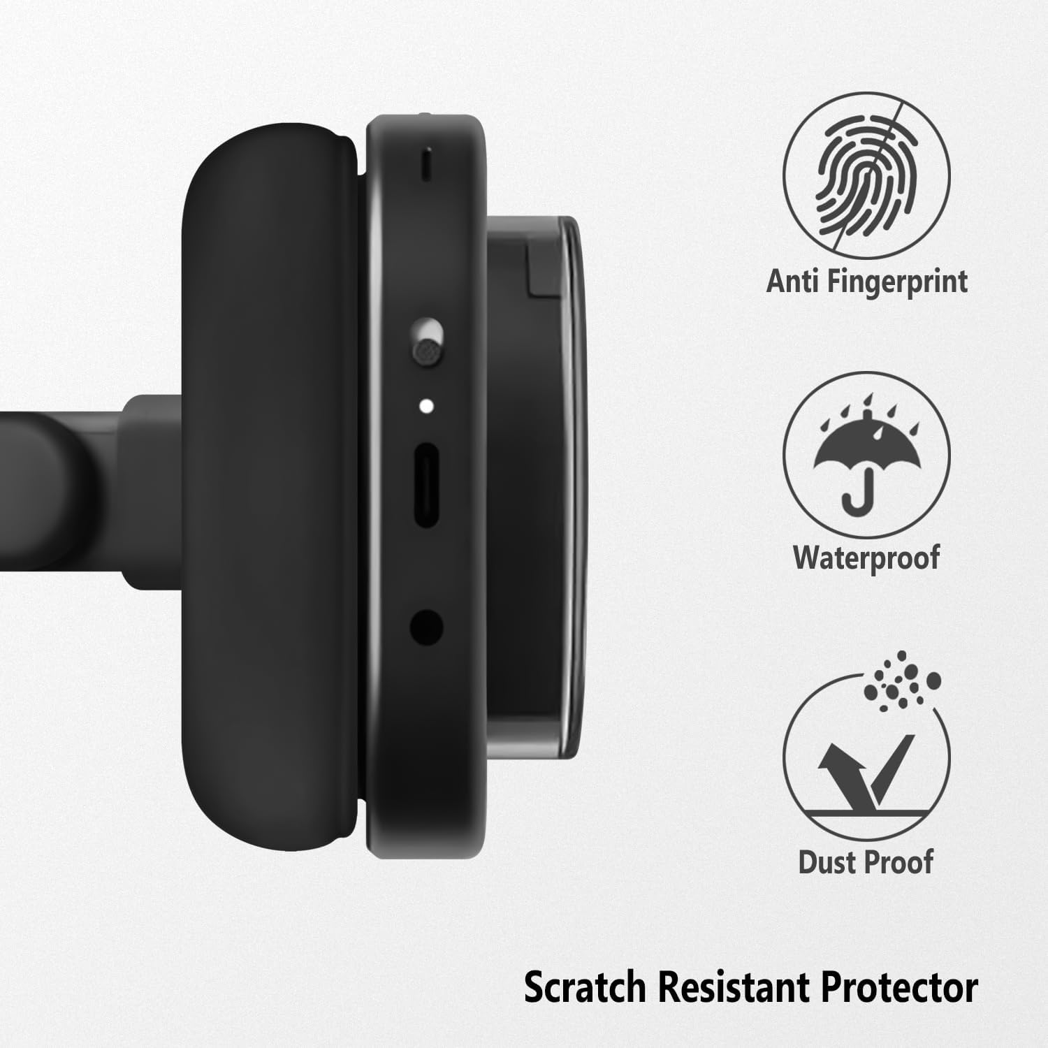 Geiomoo Silicone Earpads for Nothing Headphone (1) Headphones, Replacement Ear Cushions Cover (Black) - Image 4