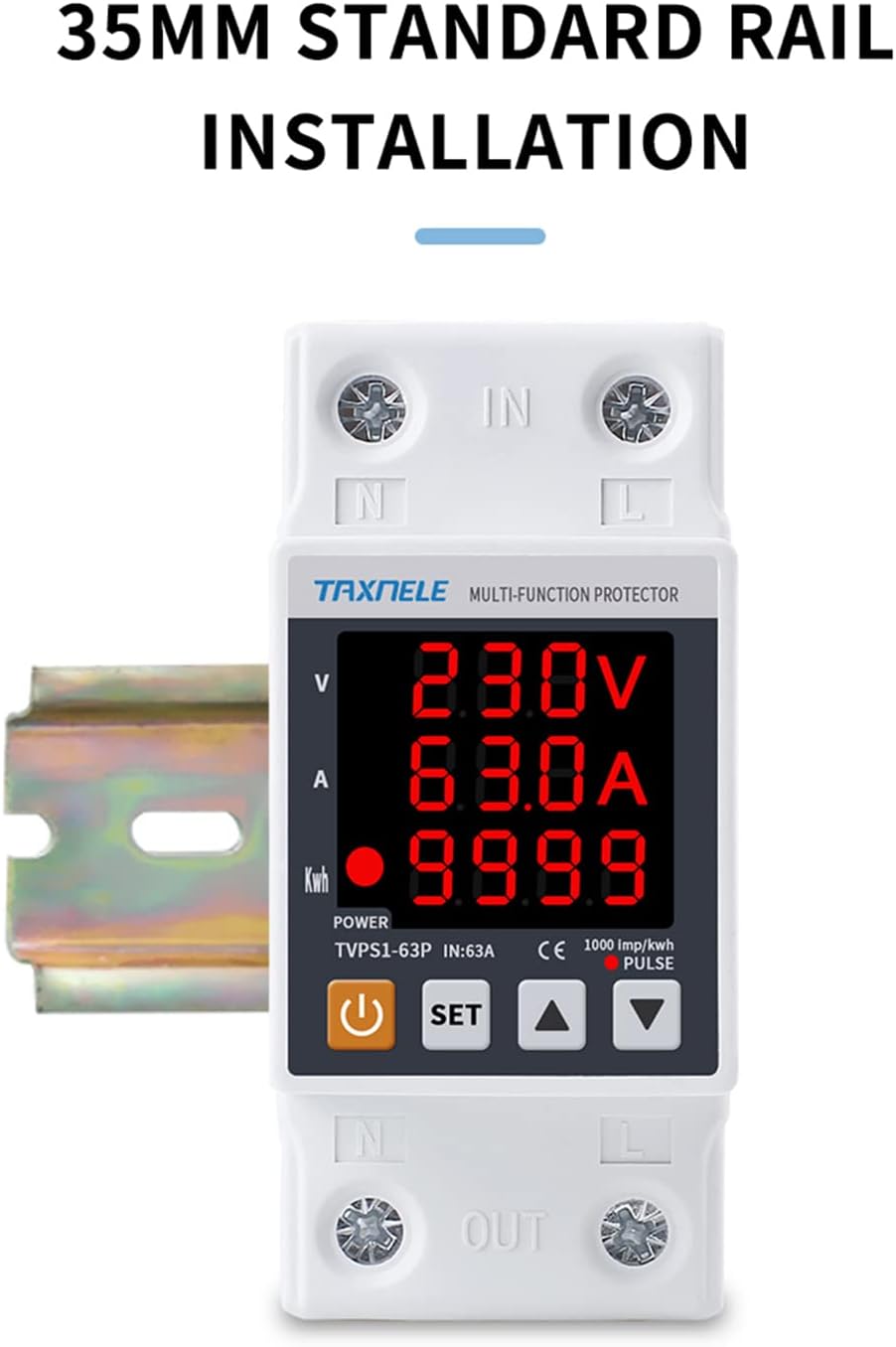 TAXNELE TVPS1-63P DIN Rail Installation