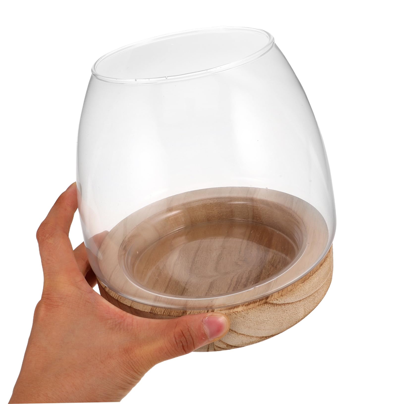 Garneck Vase Hydroponique Verre avec Base Plante Intérieur Propagation Eau pour Bureau Décoration Aquarium et Terrarium Compact