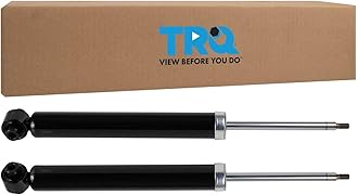 TRQ Rear Suspension Shock Absorber LH Driver RH Passenger Side Pair 2pc Set Compatible with BMW F30 F32 328i 335i