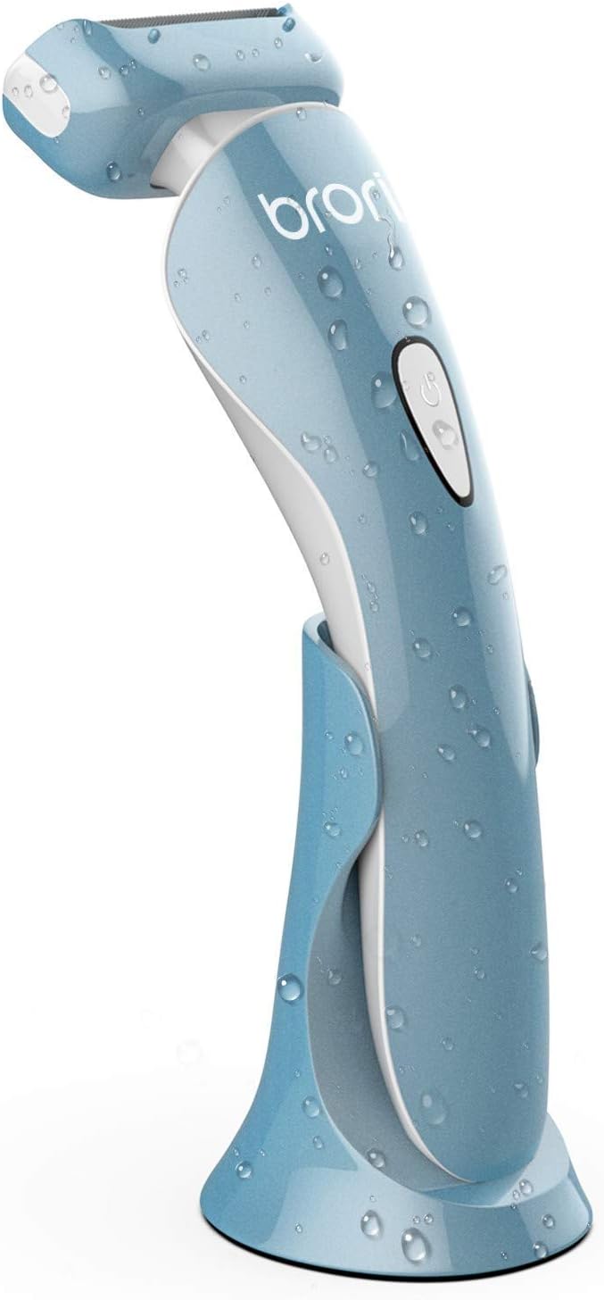 Brori Electric Lady Shaver - Womens Razor Bikini Trimmer for Women Legs Underarms Public Hair Wet and Dry Rechargeable Waterproof Cordless with LED Light