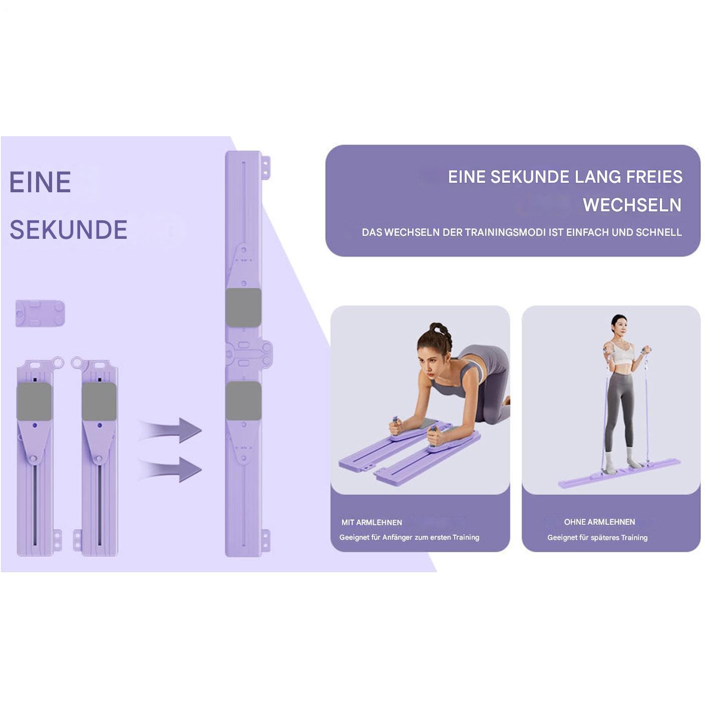 Reformer Pilates Pieghevole Pieghevole Multifunzionale Macchina per | Attrezzatura Fitness Per Rinforzo Muscolare, Riduzione Cellulite E Allenamento Yoga
