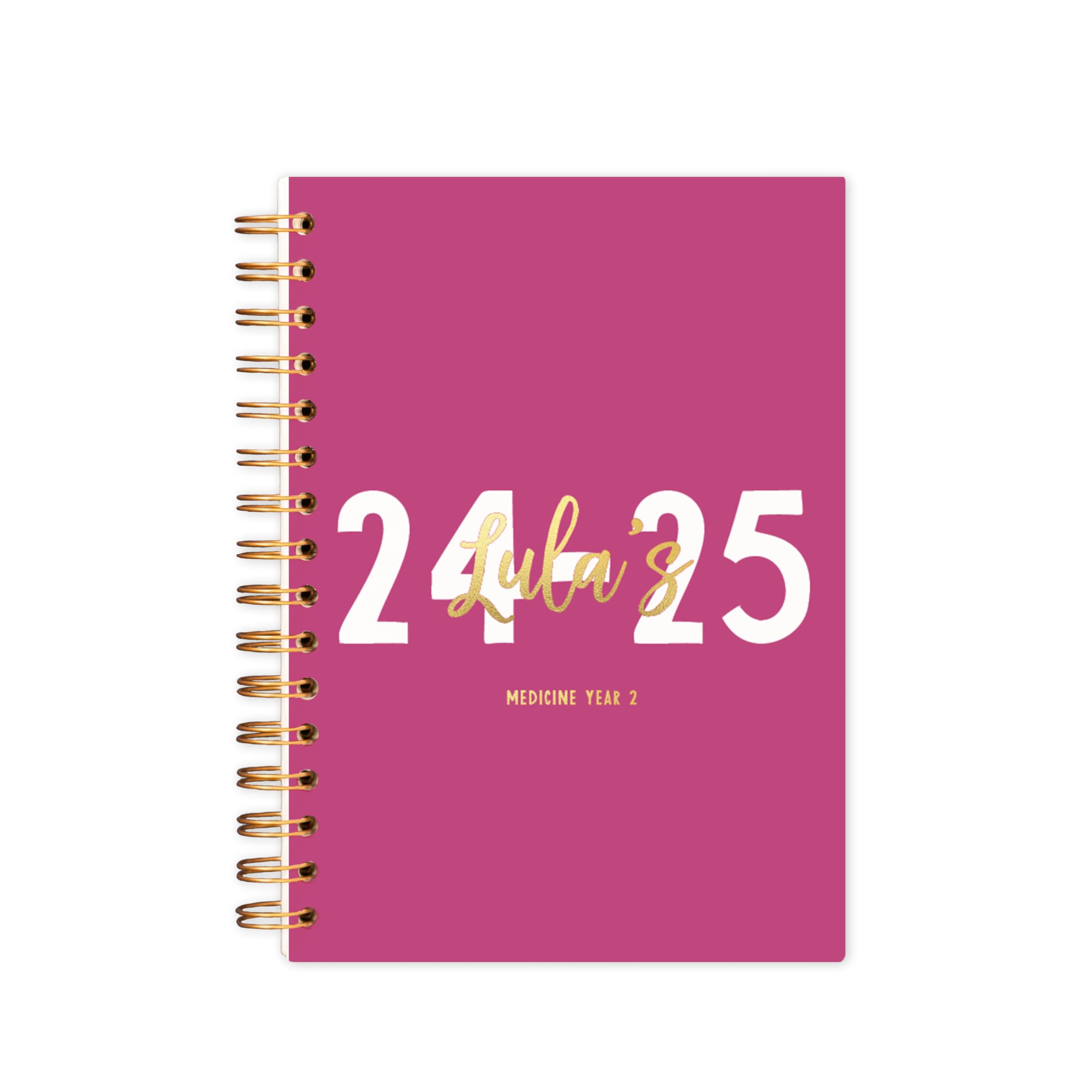 Manta Makes personalised Academic diary 2026-2027 week to view | 2026/27 | mid year | a4 a5 | planner 26-27 (Cerise, A5 Hardback) โ image 1
