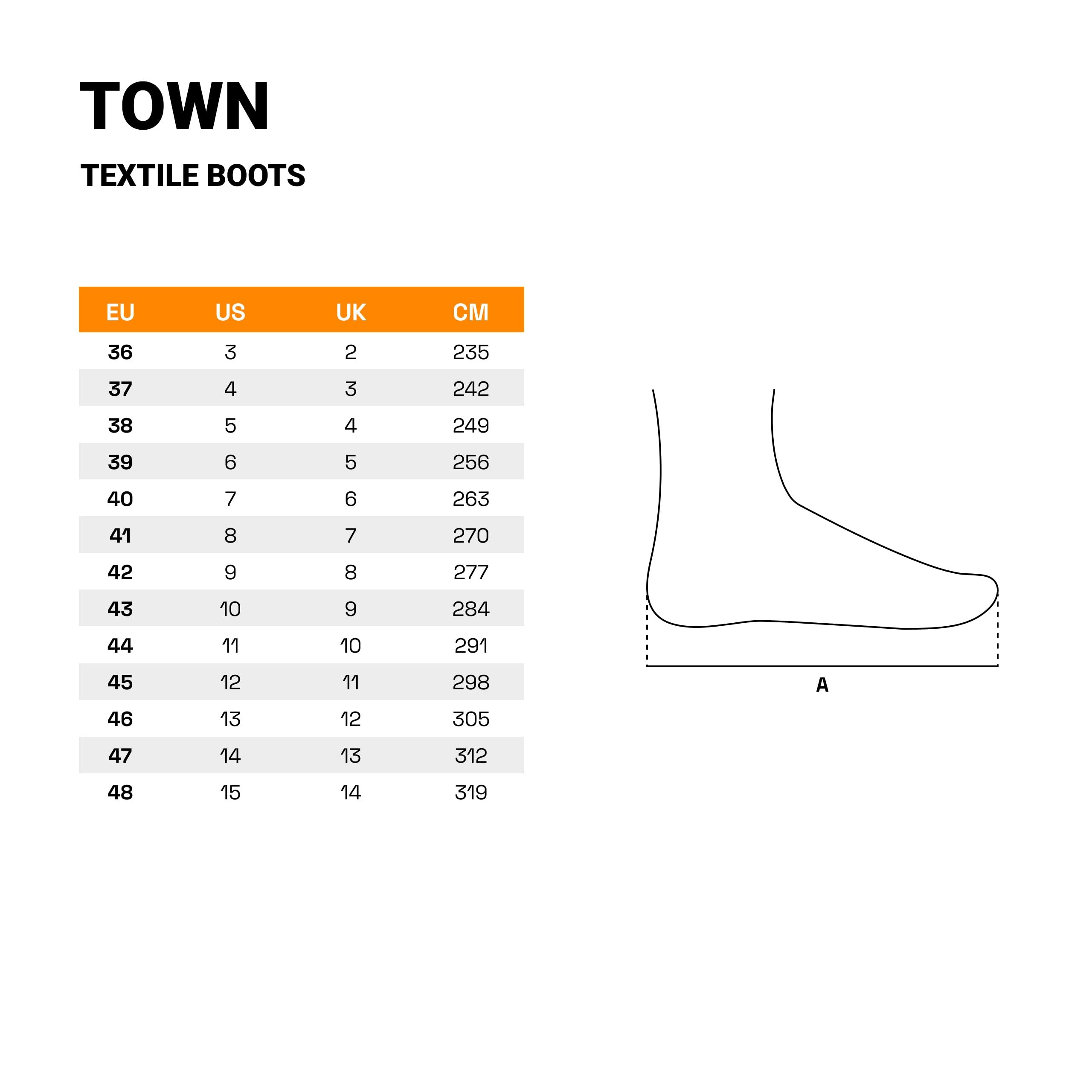 OZONE MOTO Town Motorradstiefel Damen und Herren | Textil | Verstärkte Knöchel, Fersen und Zehen | Verstärkte und Rutschfeste Sohle | Belüftung | Reflektierende Elemente | Größen bis 48