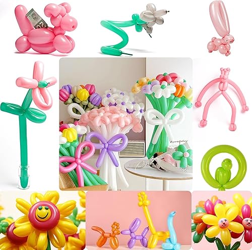 Miniatura 7 de 260 globos transparentes, 100 globos largos para atar arco de globos, decoraciones de fiesta, globos de animales, globos transparentes de 260