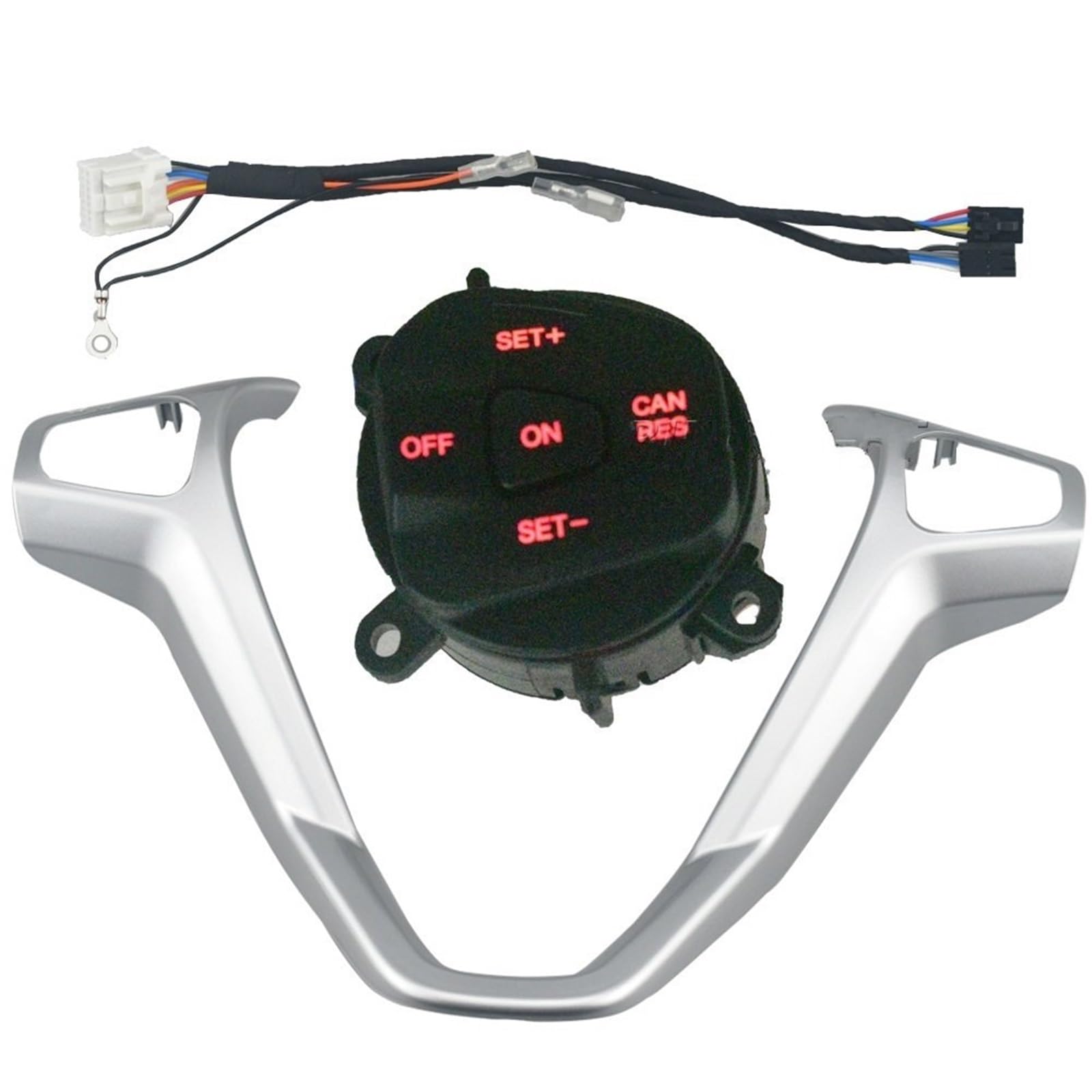Przełącznik kolumny kierownicze Przełącznik tempomatu samochodowego System prędkości z kablem pasującym do Fiesta MK7 MK8 Ecosport 2013-2015 przełącznik drążka kierowniczego(Red one set)